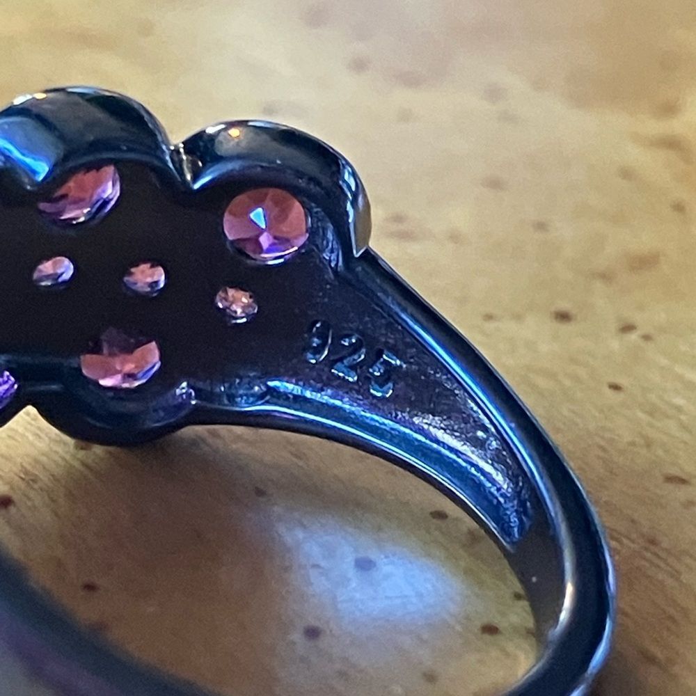 Natural Raspberry Garnet Ring Size 6 - Picture 7 of 10